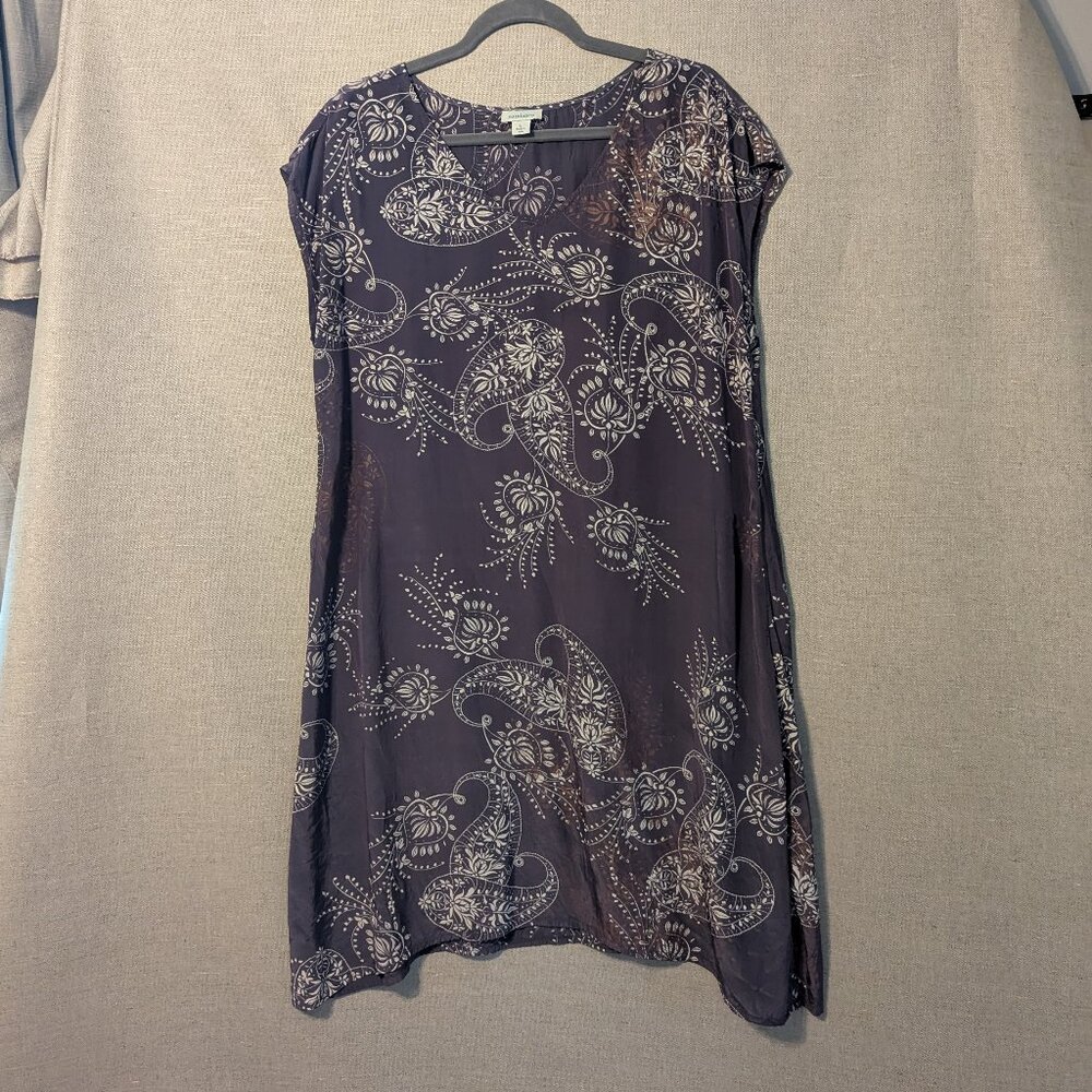 Sundance Paisley Flowy Dress Lightweight Viscose Dusty Purple, Size L
